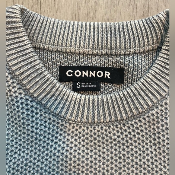 Men’s S Knit Crewneck Sweater blue/gray - Picture 2 of 3